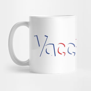 Red Blue Shadow Vaccinated Typography Mug